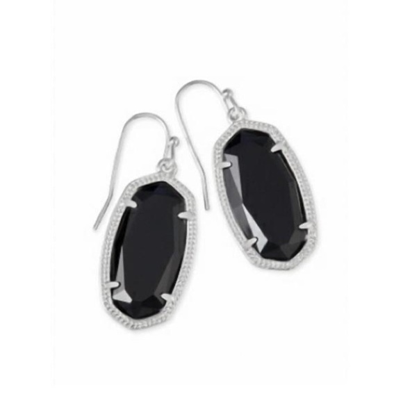 Kendra Scott Jewelry - KENDRA SCOTT dani rhodium earrings in black.